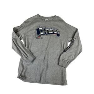 New England Patriots Champions Long Sleeve Shirt Gray Medium Alstyle NFL